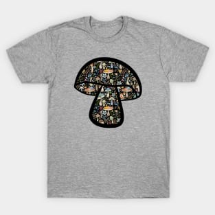 A forest full of Fungi Fauna and Flora | Seamless T-Shirt